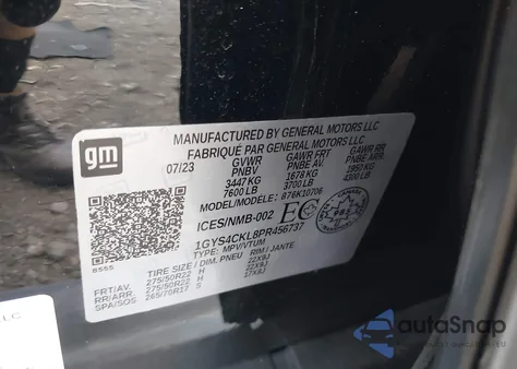 2023 Cadillac Escalade 4Wd Premium Luxury from USA, damaged, VIN 1GYS4CKL8PR456737